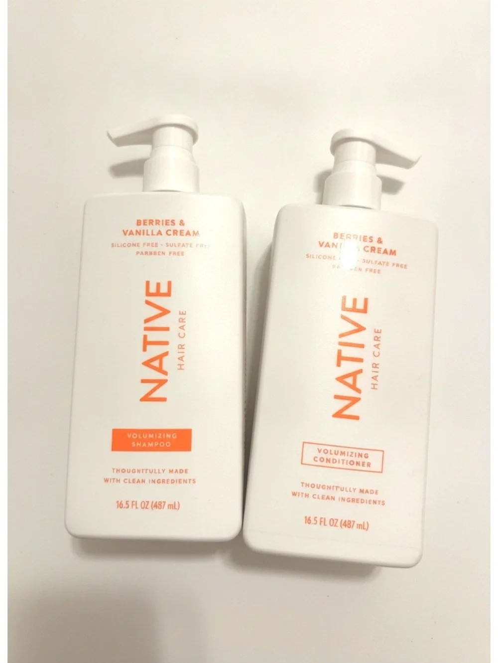 New Native Hair Care Berries & Vanilla Cream Shampoo and Conditioner Set,